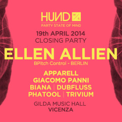 GIACOMO PANNI @ GILDA MUSIC HALL - HUND Closing Party w/ ELLEN ALLIEN 19 04 2014