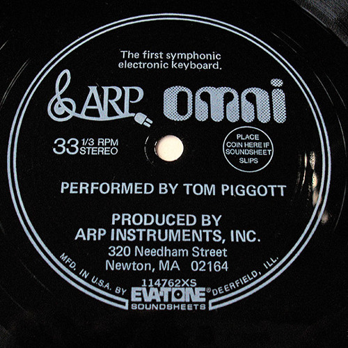 Tom Piggot - Arp Omni demo sound sheet