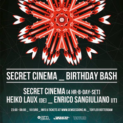 Gem Sessions: Enrico Sangiuliano @ Toffler, Rotterdam - Secret Cinema Bday Bash - March 7th, 2015