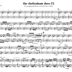 CHELTENHAM DUO IX, for two violins...music for the young performer
