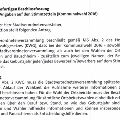 Debatte zum Antrag der SPD Fraktion Rüsselsheim _ Stimmzettel