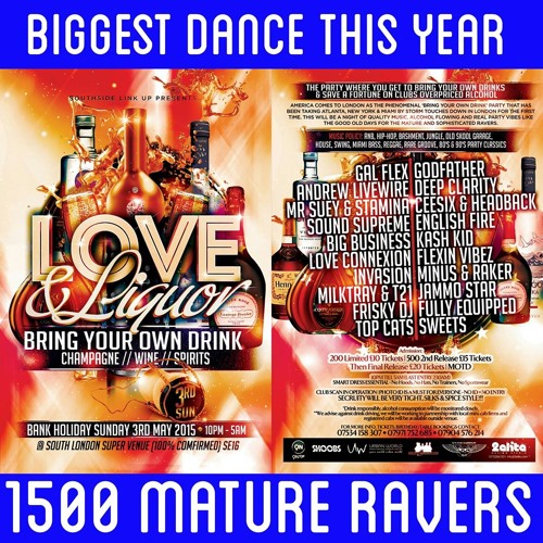 LOVE & LIQUOR – Bank Holiday Sunday 3th May 2015 [Latest 2014/15 RnB/Hip-Hop/Bashment]