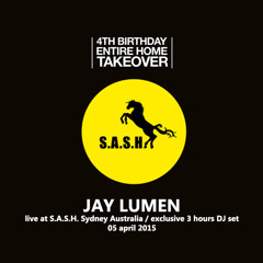 Jay Lumen live at S.A.S.H. Sydney Australia 05-04-2015