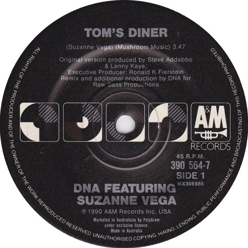 Toms diner текст. Tom s Diner Сюзанна Вега. Suzanne Vega Tom's Diner обложка. DNA feat. Suzanne Vega - Tom's Diner. Suzanne Vega, DNA.