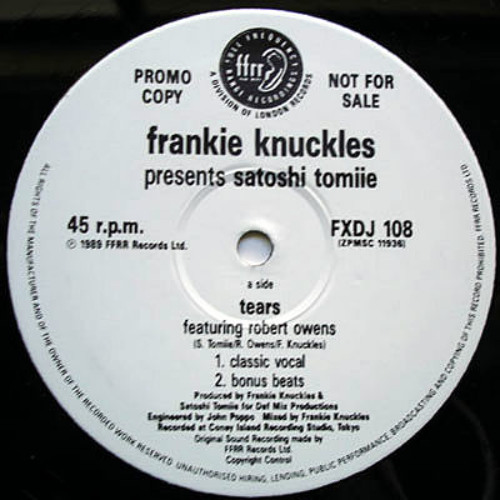 Frankie knuckles presents satoshi tomiie - tears russ richardson & bobby remix