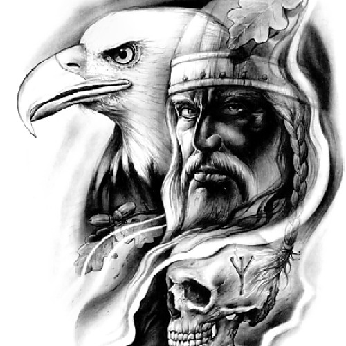 Викинг эскиз реализм