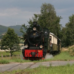 Dampflok BIEBERLIES auf Bergfahrt