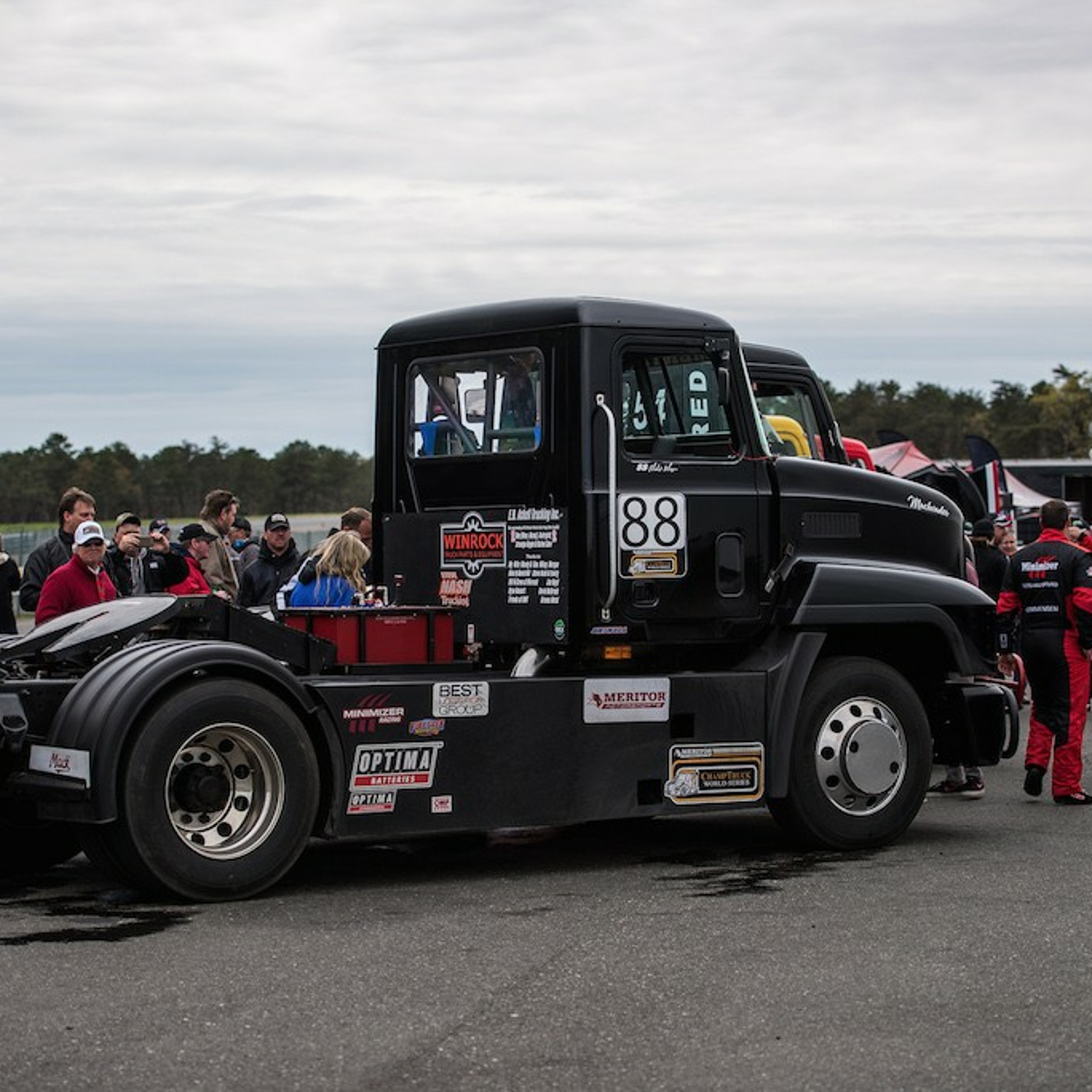 Mike Morgan on a victory lap after inaugural ChampTruck Class 8 racing event thumbnail