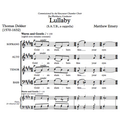 LULLABY (Matthew Emery) Vancouver Chamber Choir