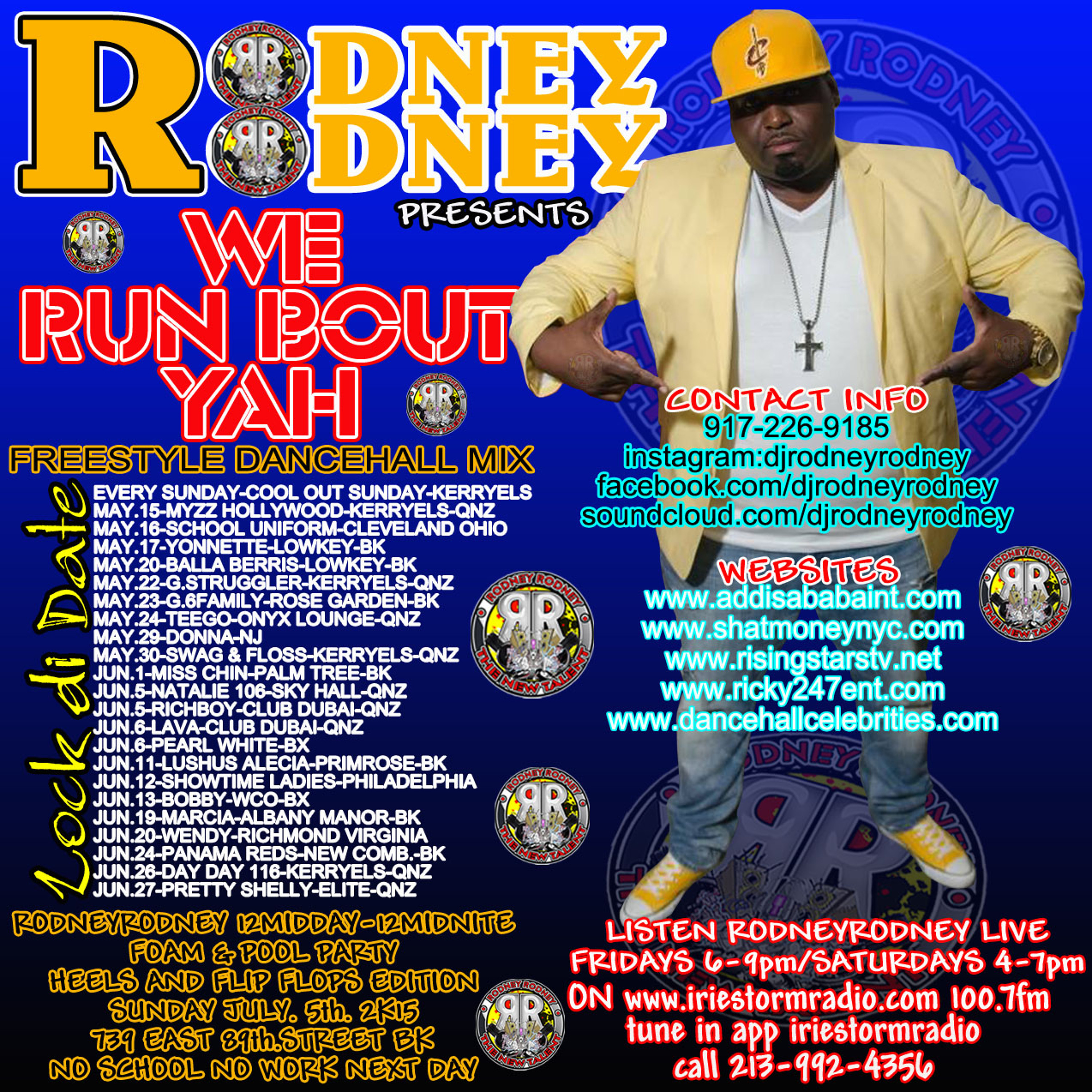 RODNEYRODNEY pres.WE RUN BOUT YAH FREESTYLE DANCEHALL MIX episode artwork