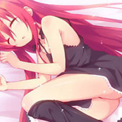 Anime girl sleeping in bed