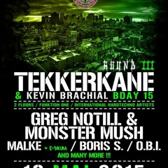 DJ SETS FROM TEKKERKANE & KEVIN BRACHIALS B-DAY BASH ROUND 3 @ FUSION CLUB MÜNSTER 16.05.2015