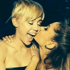 Miley Cyrus ft-Ariana Grande  at Happy Hippie