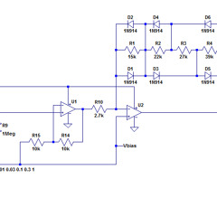 RGZ211M Through Breadboarded Op Amp Diode Clipper