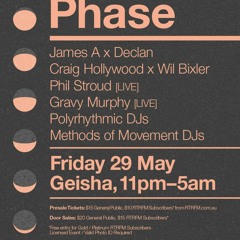 allstate - RTRFM Presents Phase (Geisha Bar Friday 29 May 2015)