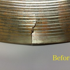 Before Cymbal Repair for Edge  crack