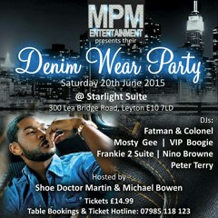 DENIM PARTY, Sat 20th June @ Starlight Suit