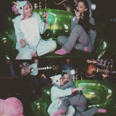 Miley Cyrus ft. Ariana Grande - Don't Dream It's Over - Backyard Sessions  (Without the mistake)