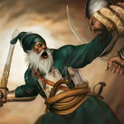 Baba Deep Singh Ji - Golden Metallic Poster