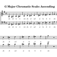 G chromatic scale in first position