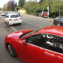 Police voicemail; car mounts pavement