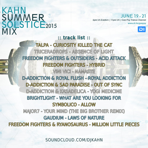 KAHN - Digitally Imported Goa Psy Trance Summer Solstice Mix - June 2015