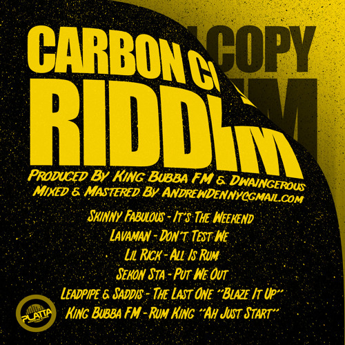 Lil Rick - All Is Rum (Carbon Copy Riddim) King Bubba FM / Dwaingerous - July 2015