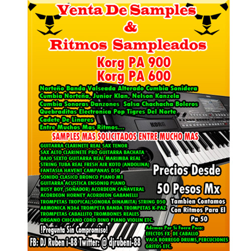 Stream VENTA DE RITMOS CUMBIAS & MAS (KORG PA 600, 900) by DjRuben i-88  Producerd | Listen online for free on SoundCloud