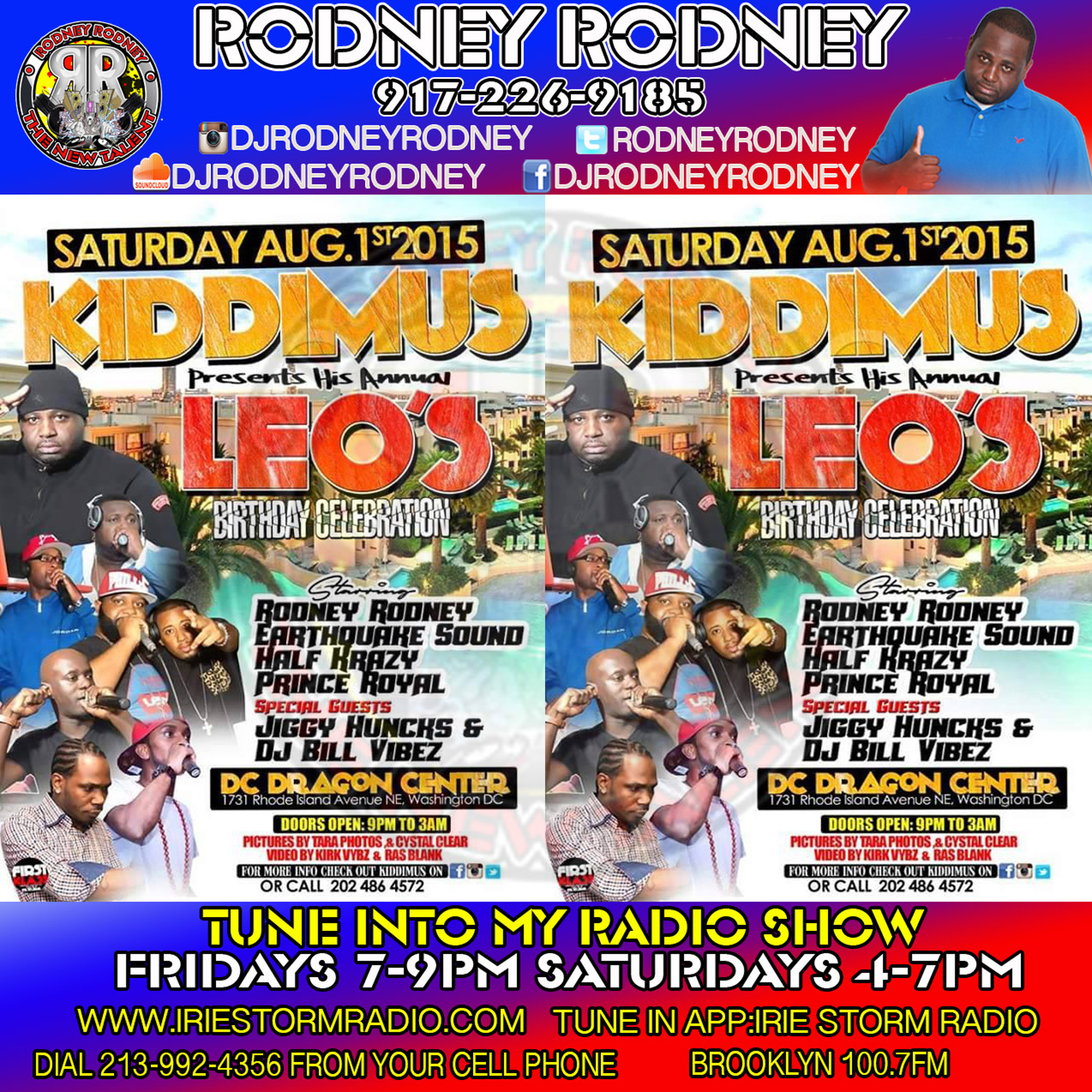KIDDIMUS LEO BIRTHDAY BASH SAT.AUG.1st. @DC DRAGON CENTER 1731 RHODE ISLAND AVE.WASHINGTON D.C episode artwork