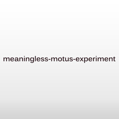 Meaningless Motus Experiment