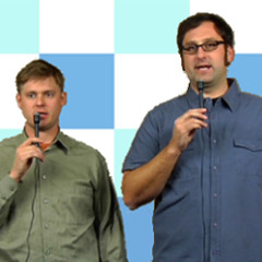 I sit down when I interview