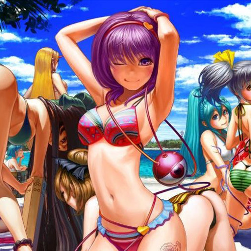 Anime women in bikinis