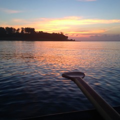 Early morning twilight paddle in a canoe (30 minutes before sunrise / Lake Livingston, Texas)