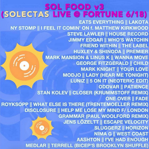 SOL FOOD Vol. 3 (Solectas Live At Fortune 6/18)
