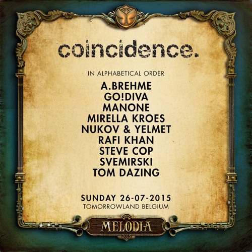Rafi Khan @ Tomorrowland 2015, Coincidence Records Stage