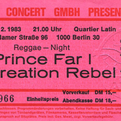 Prince Far - I And Creation Rebel Live, Germany, 1983