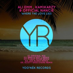 Ali Emm , Kamikarzy & Official Nancie - Where The Love Lies (Joe Burns Remix)
