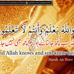 Beautiful Quran Recitation Surat An Nur 19 By Saad Al Qureshi