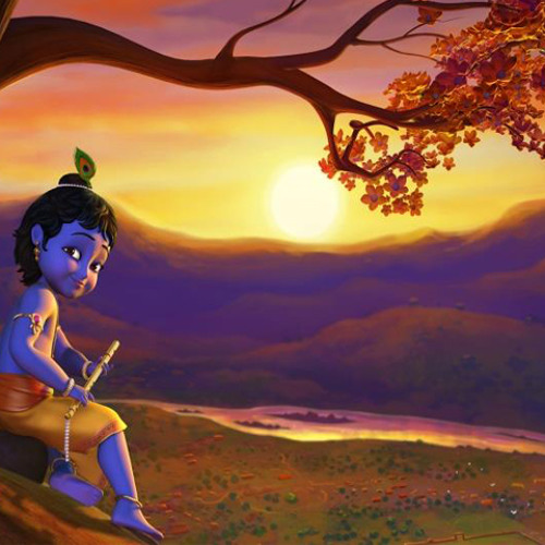 Krishna Flute Cartoon