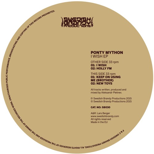 PONTY MYTHON - I WISH EP -  NEW 12" VINYL OUT 28.09!