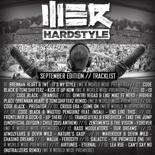 Brennan Heart Presents WE R Hardstyle September 2015