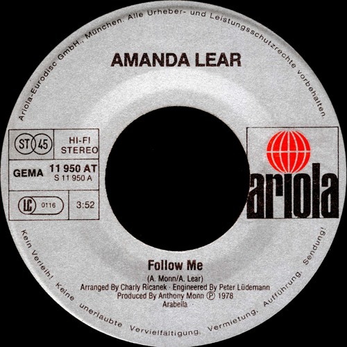 Follow Me Anthony Monn Amanda Lear Cover By Alain By Thealien666