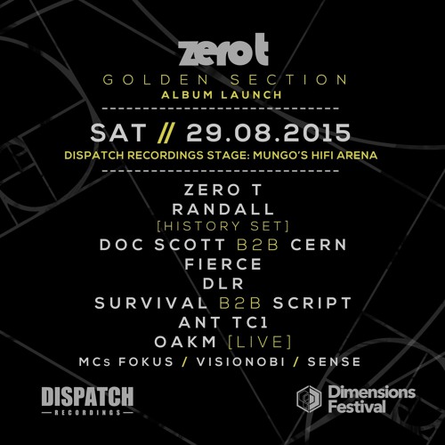 Randall & Sense [History Set] - Dispatch Recs, Dimensions Festival (Mungo's HiFi Arena) - 29.08.2015