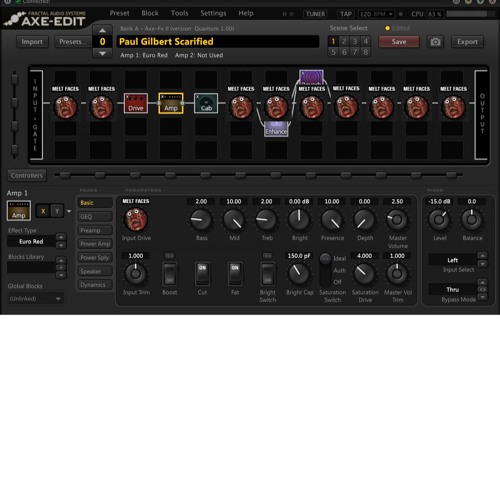 Paul Gilbert Scarified axe-fx II Quantum firmware