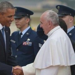 Pope Francis arrives on US soil for the first time met by the Obamas and Bidens.