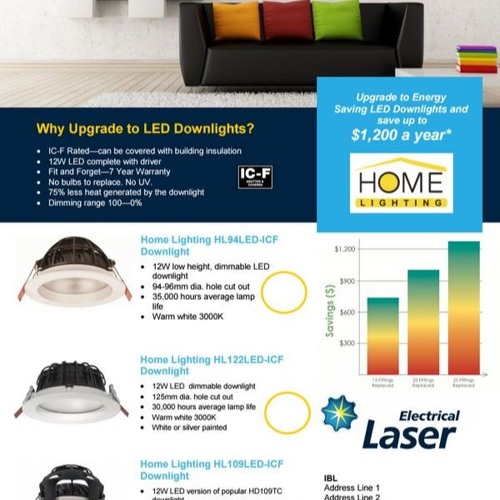 Let Laser save you money with Home Lighting LED fittings