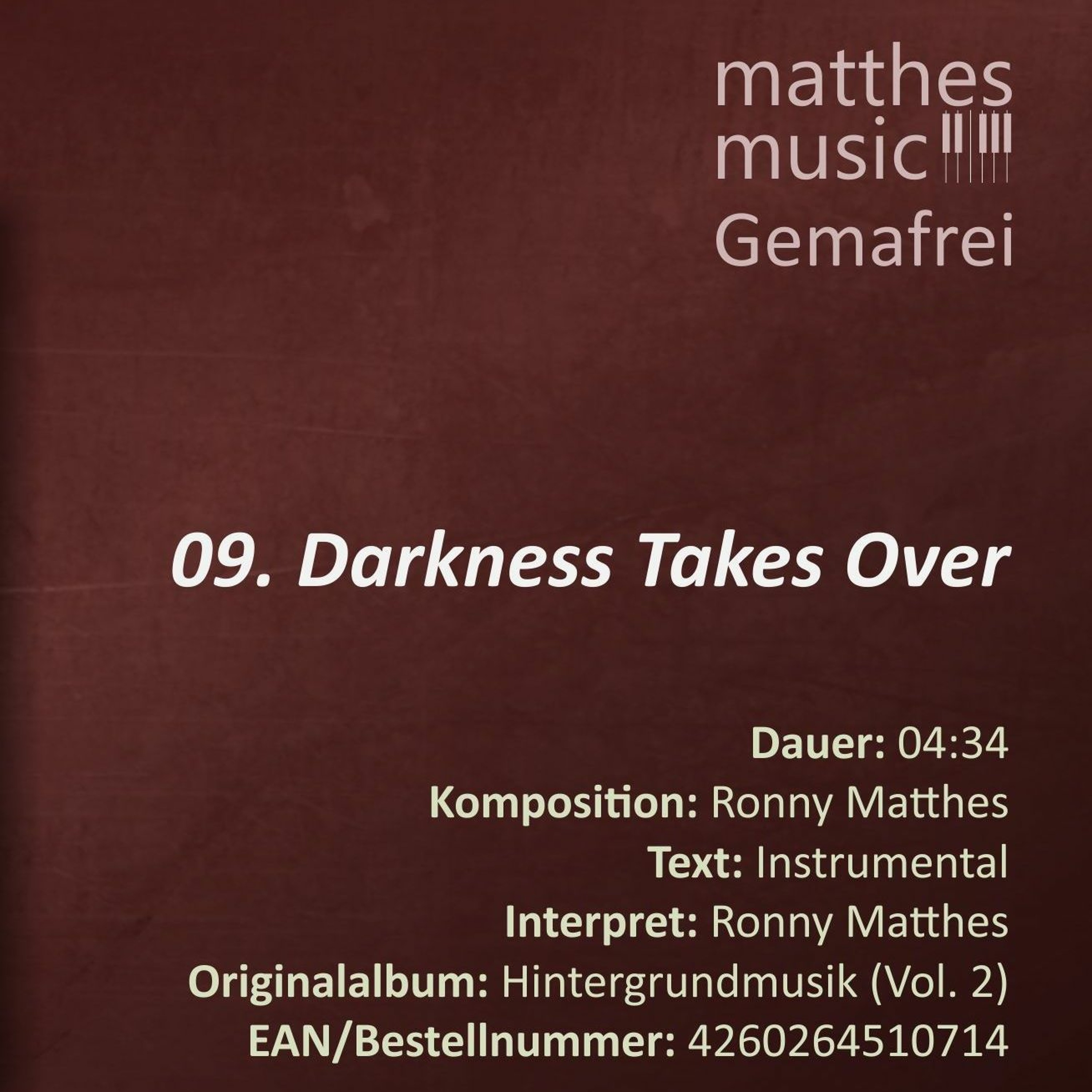 Darkness Takes Over - Gemafreie Filmmusik (09/12) - CD: Hintergrundmusik zur Beschallung (Vol. 2) episode artwork