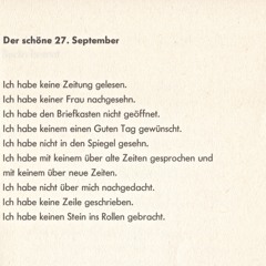 Der schöne 27. September