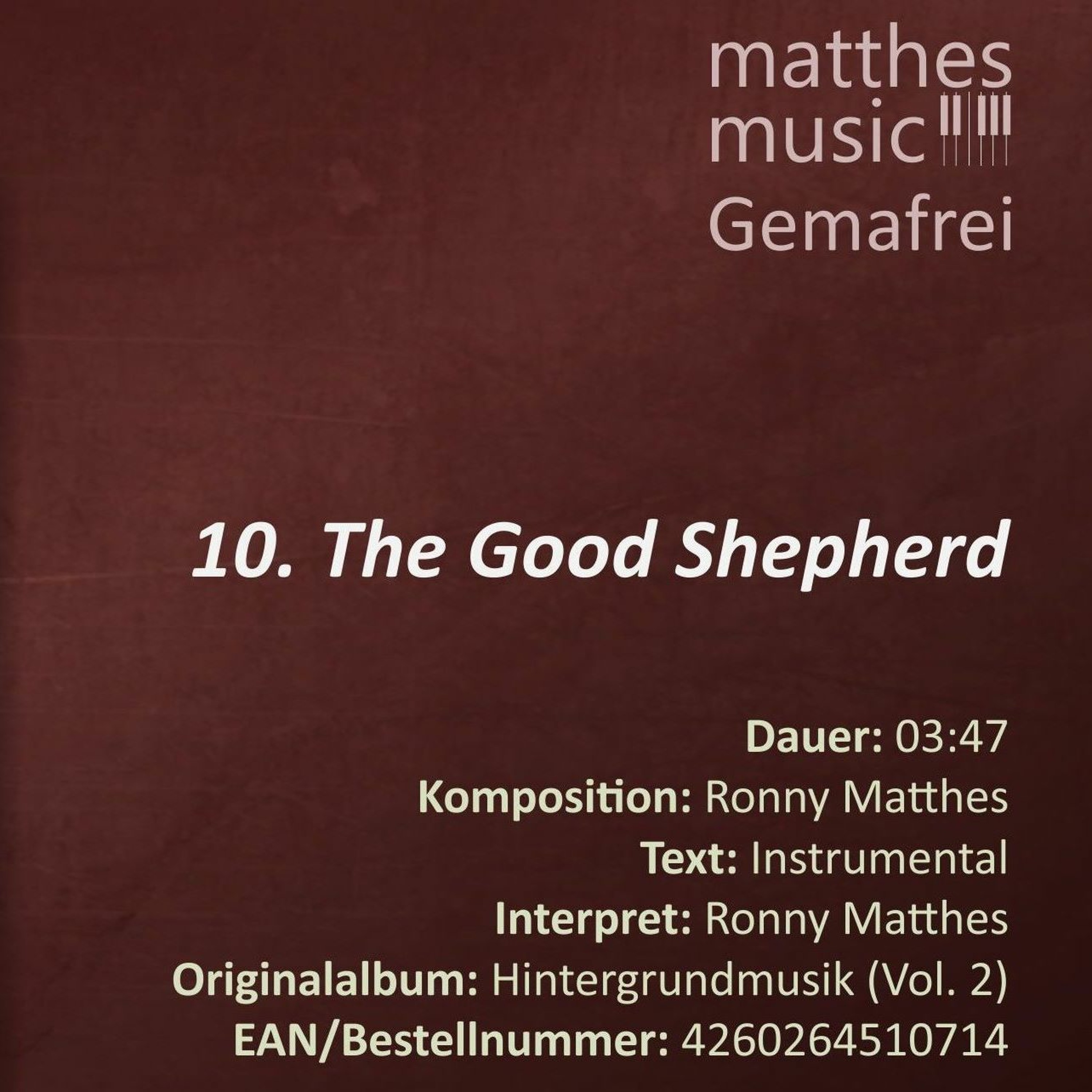 The Good Shepherd - Gemafreie Musik(10/12) - CD: Hintergrundmusik  (Vol. 2) episode artwork