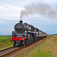 British Railways 4MT 2-6-0 No.76084 departs from Weybourne